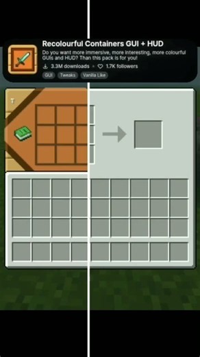 Recolourful Containers GUI+HUD for Minecraft! Colorful Storage & Better UI | MCPE Java 1.21