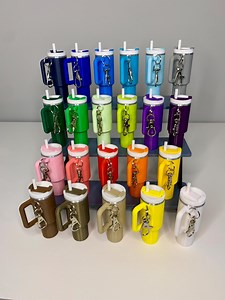 3D Printed Mini Tumbler Keychain: Stanley Theme, Chapstick/pill Holder - Etsy