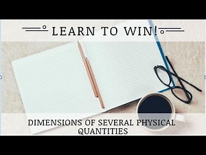 How to remember the Dimensions Of Several Physical quantities: Physics (ICSE, ISC, CBSE)