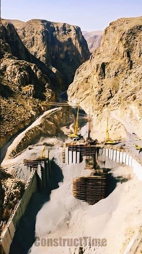 Turning Liquid into a Mountain 🏔️🏗️ #shorts #construction #engineering #timelapse