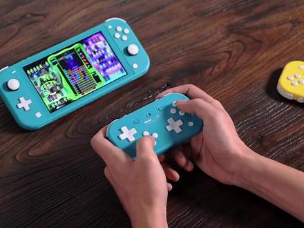 八位堂 8bitdo Lite 蓝牙手柄超薄便携，支持Stitch、Windows游戏机，可自定义连发，化繁为简，时尚纤薄。#蓝牙游戏手柄