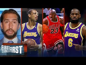 Kareem Abdul-Jabbar beats out Michael Jordan in Nick's Top players in 50 years | FIRST THINGS FIRST