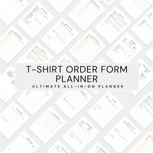 T-shirt Order Form, School Club Custom Event Invoice, Tee Shirt Inventory Tracker, Clothing Sales Sheet, Printable Template - Etsy