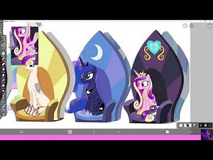 MLP Speedpaint Base Making - Princesses on thrones
