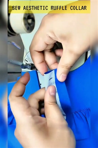 SEWING MACHINE IN ACTION! A Quick Way to Make a Ruffled Collar and Attach a Button Placket #sewing