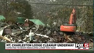 33K views · 848 reactions | MT. CHARLESTON LODGE: The rebuild is in sight. Months after the iconic Mt. Charleston Lodge was destroyed by a fire in 2021, crews are working to clear away the debris and restore memories on the mountain. | FOX5 Las Vegas | Facebook