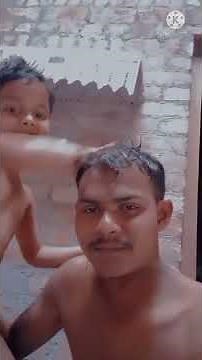 Few moments while taking bath with my lovely sister ❣👧