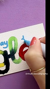 6.6K views | Happy 27th Birthday, Google! I created this colorful calligraphy to celebrate the day — using rainbow brush lettering and watercolor vibes. ✨ Want to learn calligraphy too? Subscribe to my newsletter and get a **FREE Calligraphy Guide + Daily Tips** to start your journey. Link in bio.\#HappyBirthdayGoogle #Calligraphy #WatercolorLettering #BrushLettering #CreativeCalligraphy #CalligraphyArt #HandLettering #nhuandaocalligraphy | Nhuan Dao Calligraphy | Facebook