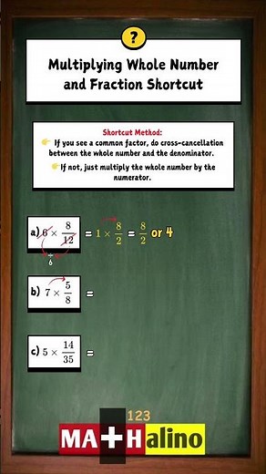 Multiply Whole Numbers & Fractions FAST! 🚀 | Math Shortcut for Exams