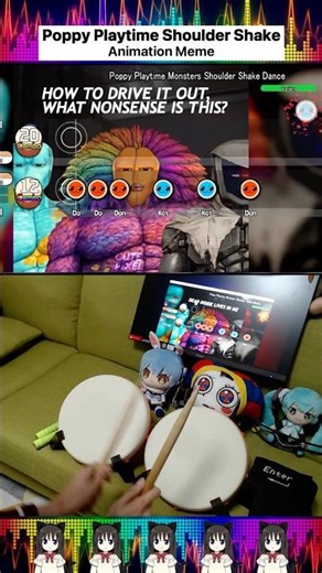 Poppy Playtime Monsters Shoulder Shake Dance | open!taiko [Drum]