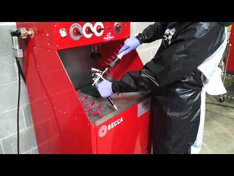 BECCA S700M Solvent Spray Gun Cleaner Workstation - Operation "How to Clean a Solvent Spray Gun"