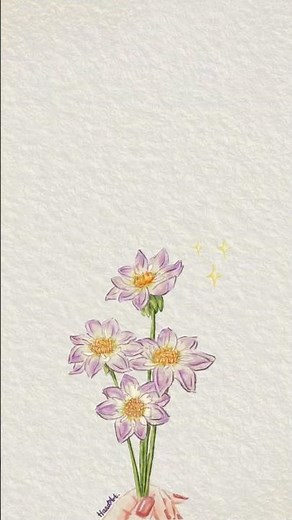 🌸 Comment dessiner une fleur facilement ✨#speedart #dessinfacile #flowerpainting #dessiner #foryou