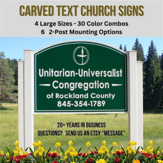 Custom Carved Outdoor Church Sign: Weatherproof PVC, Personalized Text - Etsy