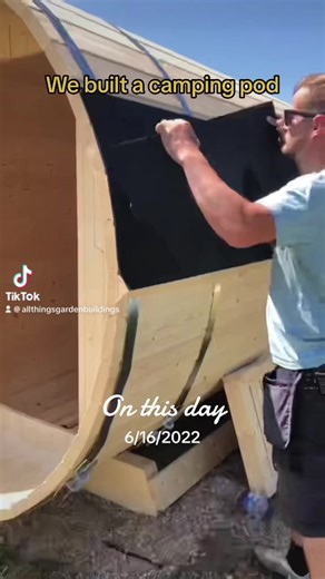 38K views · 620 reactions | How is a camping pod built ? #campingpod #camping #logcabin #gardenroom #diy #reelsfb | All Things Garden Buildings | Facebook