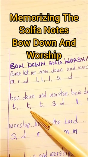 5K views · 50 reactions | Memorizing The Solfa Notes, Episode 132: Bow Down And Worship, Piano Tutorial/Solfa Notes And lyrics. #hymn #Praise #raggae #piano #christian #solfanotes #keyboard #pianotutorial #hiddentreasuresounds | HiddenTreasure Sounds | Facebook