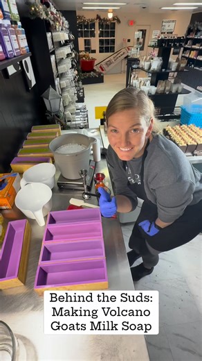 Come with me while I make Volcano Goats Milk Soap. 🌋 ❤️ #handmade #soap #soapmaking #sudsberry | Sudsberry