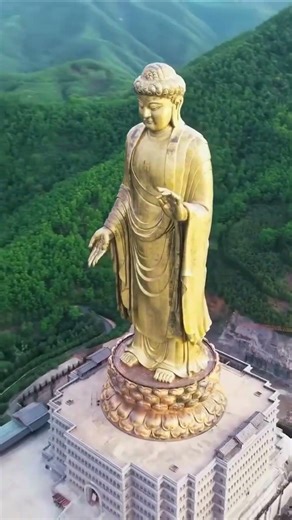 128m Tall One of World’s Tallest Buddha Statues | Spring Temple Buddha 🇨🇳 🙏 #shorts