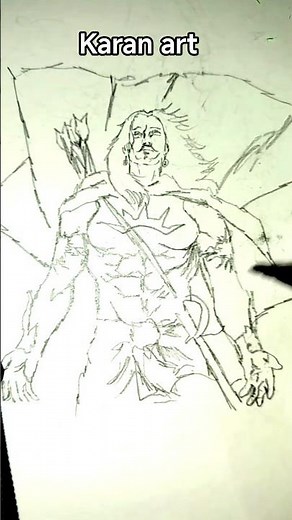 Karan Art: The Most Satisfying Art Techniques #shorts #karan #mahabarat #anime #drawing #gojo
