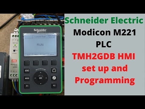 Schneider Electric Modicon M221 PLC TMH2GDB HMI set up and Programming. Eng