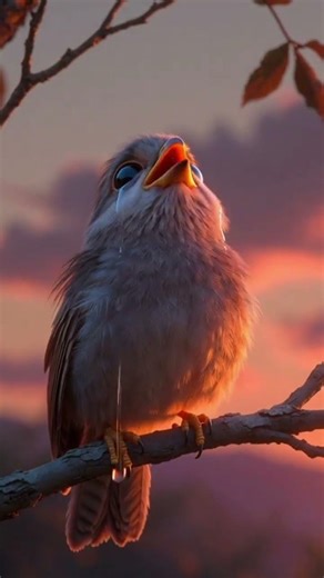 crying bird while waiting someone else