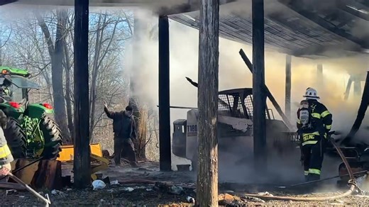 Working garage/storage fire area in the 1300/blk of Harney Rd in Adams County(Pa) | Scanner02 Fire Photography