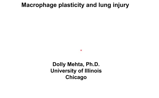 Macrophage Plasticity and Lung Injury
