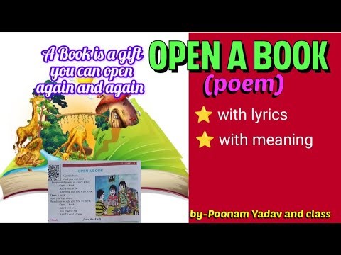 Open a Book Poem with lyrics and meaning || Poem by Jane Baskwill || ओपन ए बुक #rhymes #withlyrics