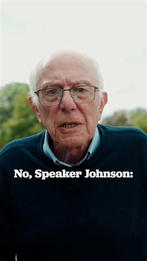 No, Speaker Johnson: The No Kings Rally on October 18 is not a “hate America” rally. Quite the contrary. It’s a rally of millions of people who believe in American freedom and are not going to allow you and President Trump to turn us into an authoritarian country. | Bernie Sanders