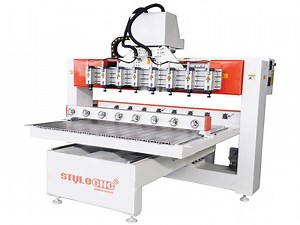 3D CNC Router for Woodworking with Rotary Table and 8 Heads