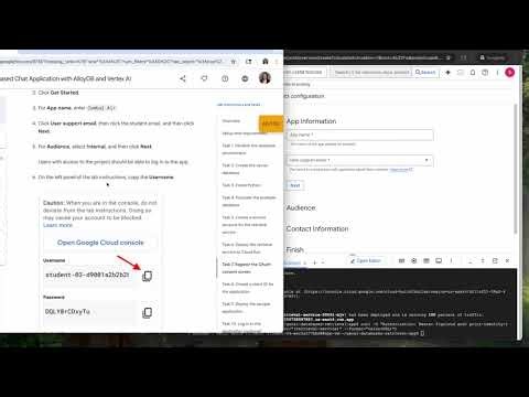 Build an LLM and RAG-based Chat Application with AlloyDB and Vertex AI Google Cloud Skills Boost Lab