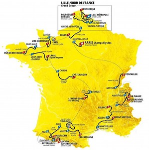 2025 Tour de France Map