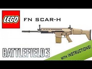 Battlefield 3: Lego FN SCAR-H replica with Grenade Launcher + LDD INSTRUCTIONS
