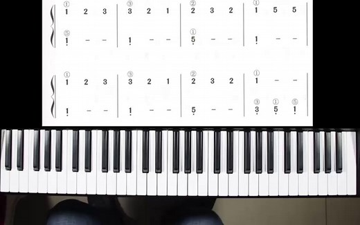 21天学会电子琴,电子琴简谱教学，简单钢琴手指练习,初学电子琴入门教程