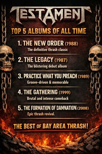 The Top Five Testament albums of all time