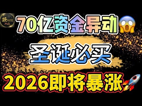 美股投资｜最后一期视频!圣诞节必买布局2026年.70亿资金异动.CRWV META NVDA TSLA分析｜美股趋势分析｜美股期权交易｜美股赚钱｜美股2025