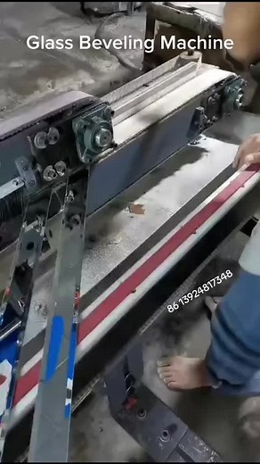 Glass beveling machine on TikTok