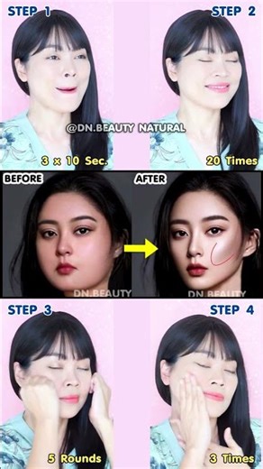 Model Cheekbones Workout 💖 Sharper, Slimmer Face Fast! #modelcheekbones #faceyoga #sculptedface