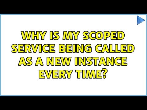 Why is my scoped service being called as a new instance every time?