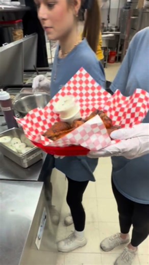 Get behind the scenes with Kennedy and Brook as they show you some Wing King magic! #WingKing #pizzakingplainfield #MidwestEats #dinnersolved #jumbokingwings @topfans Grant Family Foods | Pizza King Plainfield