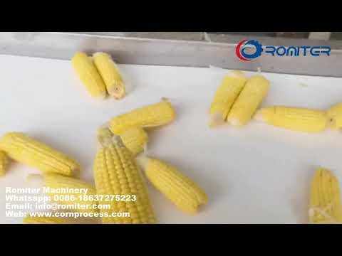 Automatic Fresh Sweet Corn Air Blow Husker Removing Machine