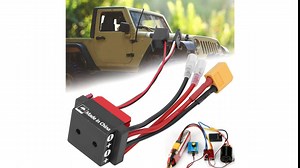 Dilwe 360A Electronic Speed Controller ESC Bidirectional Brushed Engine Spare Parts for Remote Control Crawer Car (T Plug)