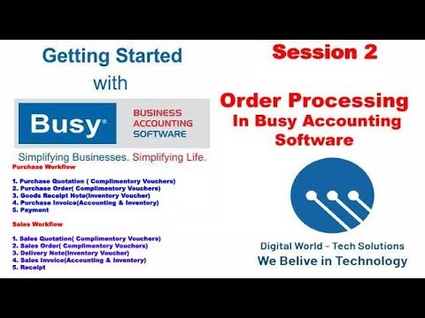 Order Processing In Busy Accounting Software| Digital World Tech Solutions