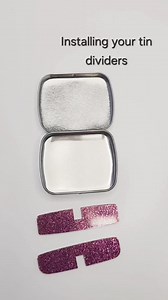 Installing tin dividers is super simple! Just put the bottom piece in and then pop the top piece under the edge of the tin. Now you're ready to separate all your stitch markers and row counters. Double tap if this would be helpful for you too! | Twice Sheared Sheep