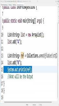 Java Collections unmodifiableList #javacollections #javainterviewquestions #javafullstackcourse