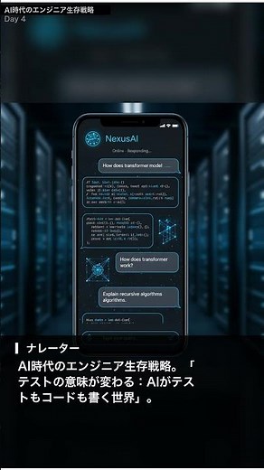「テストの『what』と『why』は人間が決める。」| AI時代にエンジニアが生き残るには #shorts #ai #プログラミング #エンジニア
