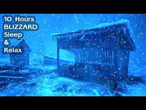 Incredibly strong blizzard for sleep 10 hours snow storm | Wind sounds for sleeping black screen