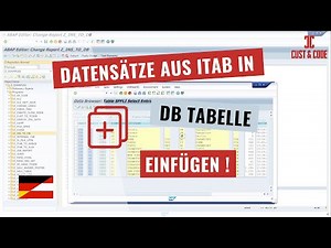 Daten von Struktur oder Itab in Datenbank einfügen [deutsch]