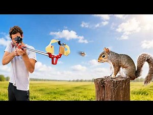Squirrel Hunting with a Slingshot Rifle!