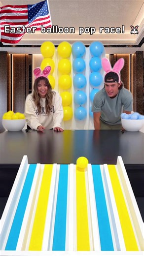 Easter balloon pop race! 🐰 #easter #balloon #game
