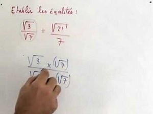 Exercice de mathématiques sur les racines carrées.MATHS SECONDE